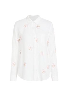 Charli Hibiscus Linen-Blend Shirt