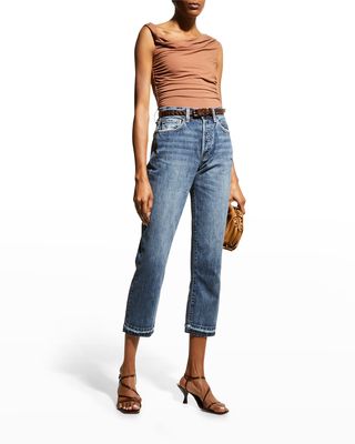 Charlie Cropped Straight-Leg Jeans