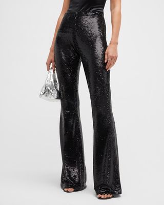 Charlin Flared Sequin Pants