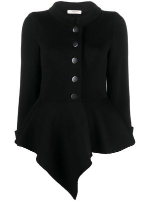 Charlott button-front asymmetric jacket - Black