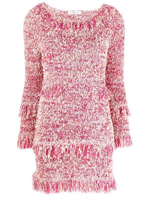 Charlott fringe-detail knitted dress - Pink