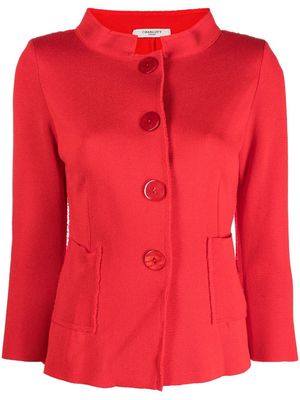 CHARLOTT single-breasted knitted jacket - Red