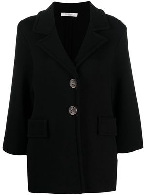 Charlott single-breasted wool coat - Black