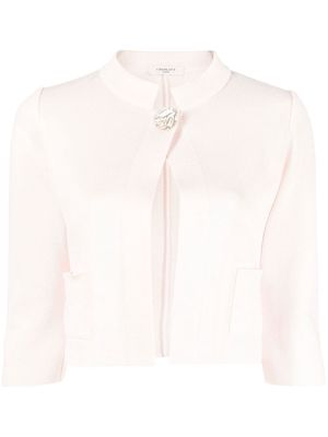 Charlott single-button three quarter sleeves cardigan - Pink