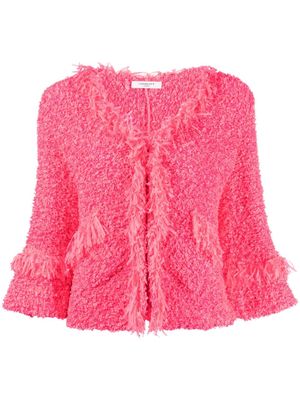 Charlott textured-finish tweed jacket - Pink