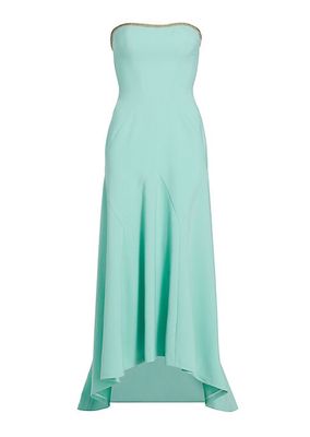 Charlotte Beaded-Trim High-Low Dress