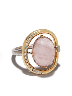 Charlotte Chesnais 18kt rose gold Project Special Surmesure pink gemstone and diamond ring - Silver