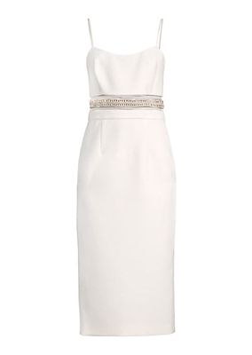 Charlotte Crystal-Embellished Midi-Dress