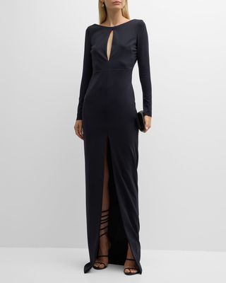 Charlotte Cutout Backless Column Gown