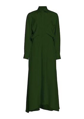 Charlotte Long Silk Shirtdress