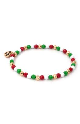 CHARM IT! Christmas Beaded Bracelet in Red/Green Multi