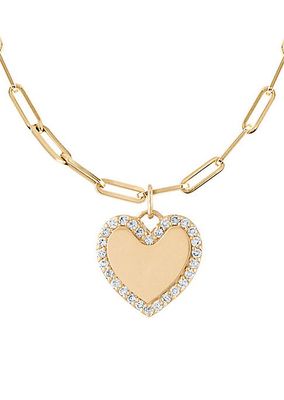 Charms 14K Yellow Gold & 0.24 TCW Diamond Heart Pendant