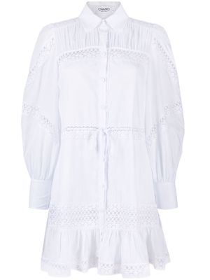 Charo Ruiz Ibiza Daniela lace-detail shirt dress - White