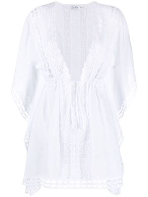 Charo Ruiz Ibiza embroidered draped tunic - White