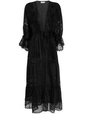 Charo Ruiz Ibiza embroidered-lace beach dress - Black