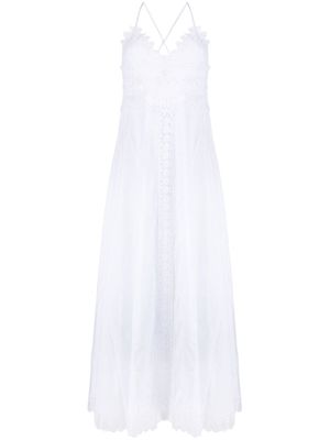 Charo Ruiz Ibiza embroidered V-neck maxi dress - White