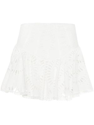 Charo Ruiz Ibiza Favik broderie-anglaise mini skirt - White