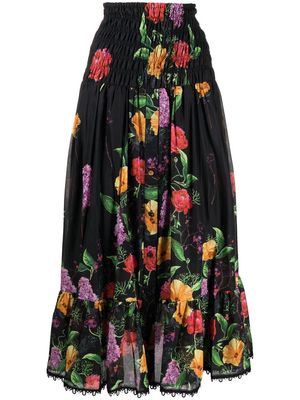 Charo Ruiz Ibiza floral maxi skirt - Black