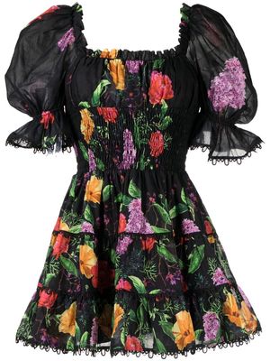 Charo Ruiz Ibiza floral mini dress - Black