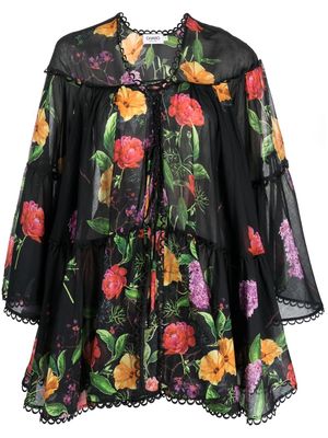 Charo Ruiz Ibiza floral-print minidress - Black