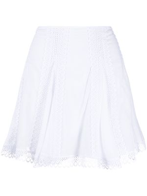 Charo Ruiz Ibiza Gela crochet-trim miniskirt - White