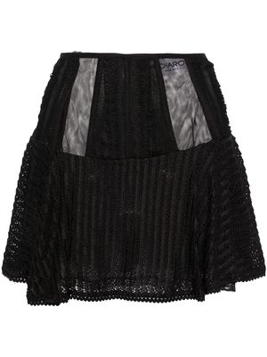 Charo Ruiz Ibiza Hamaty lace-panelled miniskirt - Black