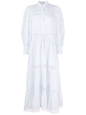 Charo Ruiz Ibiza Ileana lace-trim shirtdress - White