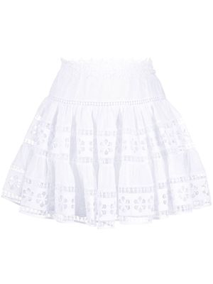 Charo Ruiz Ibiza lace-insert miniskirt - White