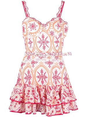 Charo Ruiz Ibiza Marianne sweetheart-neckline minidress - White