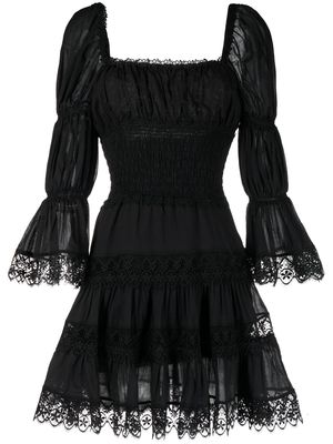 Charo Ruiz Ibiza Nadia lace-detail mini dress - Black