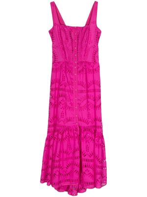 Charo Ruiz Ibiza Nissy embroidered maxi dress - Pink