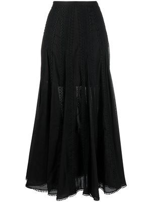 Charo Ruiz Ibiza Norma fluted maxi skirt - Black