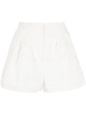 Charo Ruiz Ibiza Palok embroidered shorts - White