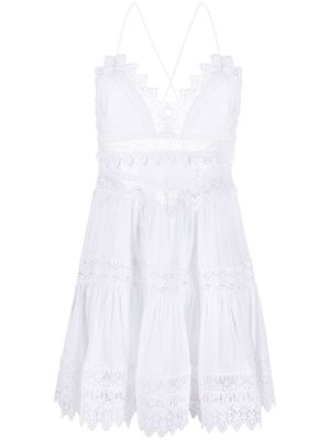 Charo Ruiz Ibiza Rachel crochet-trim minidress - White