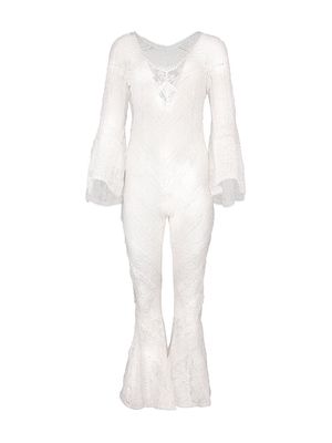 Charo Ruiz Ibiza Risha lace-embellished jumpsuit - White