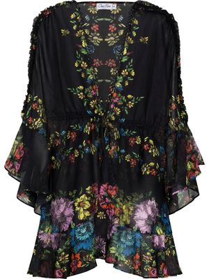 Charo Ruiz Ibiza Tunia floral-print minidress - Black