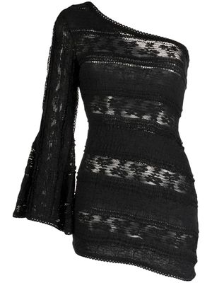 Charo Ruiz Ibiza Zakia one-shoulder asymmetric minidress - Black
