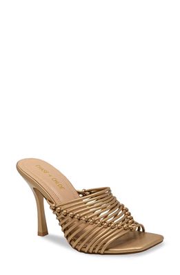 CHASE AND CHLOE Divine Caged Sandal in Gold Metallic