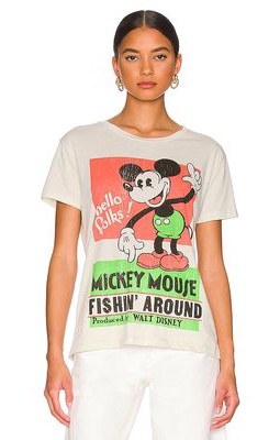 Chaser Mickey Mouse Tee in Cream