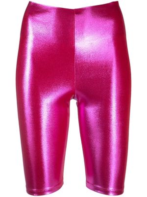 Château Lafleur-Gazin metallic-effect cycling shorts - Pink