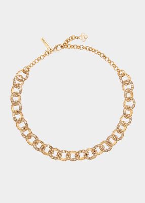 Chaton Chain Necklace, 18"L