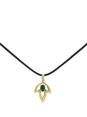 Chaumet 1970s 18kt yellow gold Malachite pendant charm