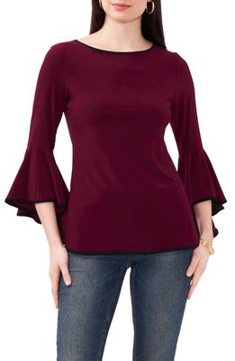 Chaus Bell Sleeve Top in Mulberry