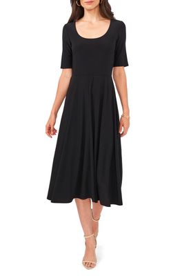 Chaus Elbow Sleeve Fit & Flare Knit Dress in Black 29