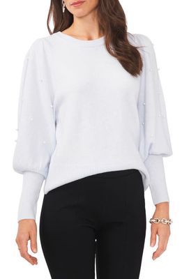 Chaus Imitation Pearl Juliet Sleeve Sweater in Frozen 