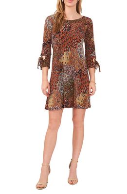 Chaus Paisley Grommet Detail A-Line Dress in Spice