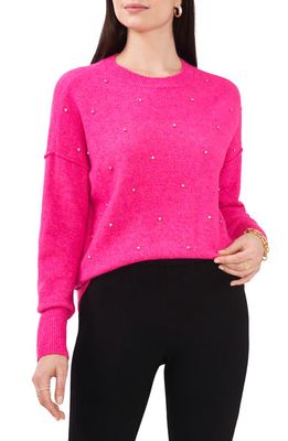 Chaus Rhinestone Cozy Crewneck Sweater in Paradox 