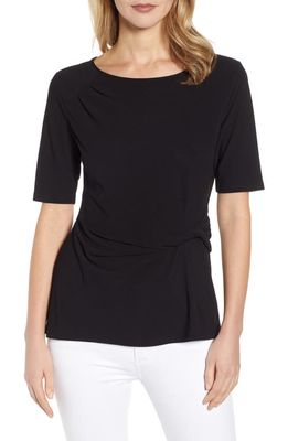 Chaus Side Knot Top in Rich Black