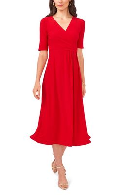 Chaus V-Neck Dress in Red
