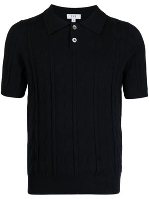 CHÉ Alfie patterned-jacquard cotton polo shirt - Black